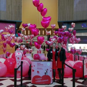 Opération commerciale saint valentin - Champs de ballons